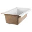60-in. x 30-in. Fold Over Edge Bathtub with Right Hand Drain in Arctic