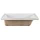 60-in. x 32-in. Fold Over Edge Bathtub with Left Hand Drain in Arctic
