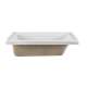 60-in. x 32-in. Fold Over Edge Bathtub with Right Hand Drain in Arctic