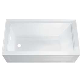 Town Square S 60-in Rectangular Alcove Bathtub with Left Side Drain - In Multiple Colors