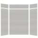 American Standard Legacy 60-in x 36-in x 84/12-in Glue to Wall 3-Piece Transition Shower Wall Kit, Grey Garden/Velvet
