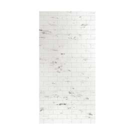 American Standard Legacy 48-in x 96-in Glue to Wall Wall Panel, White Reef/Tile - 7W4103-245.WV4896N-M