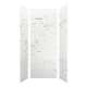 American Standard Legacy 36-in x 36-in x 96-in Glue to Wall 3-Piece Shower Wall Kit, White Reef/Velvet