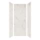 SMSWK363696-41 Silhouette 36-in x 36-in x 96-in Glue to Wall 3-Piece Shower Wall Kit, Pearl Stone