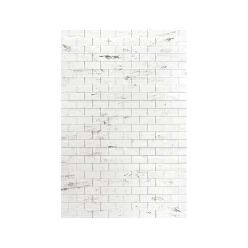 American Standard Legacy 60-in x 96-in Transition Wall Panel, White Reef/Tile
