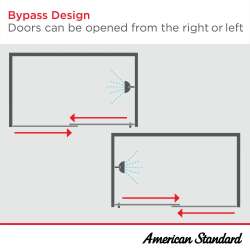 36 x 76-Inch Height Semi-Frameless Swing Door, AM00819400.006