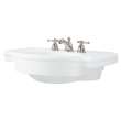 0282008.020 Retrospect 8-in Widespread Pedestal Sink Top, White