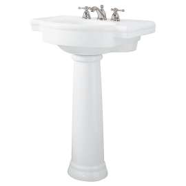 0282800.020 Retrospect 8-in Widespread Pedestal Sink Top and Leg Combination, White