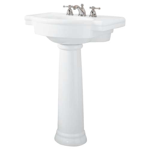0282800.020 Retrospect 8-in Widespread Pedestal Sink Top and Leg Combination, White