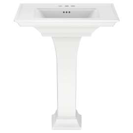 0297400.020 Town Square S 4-in Centerset Pedestal Sink Top and Leg Combination, White