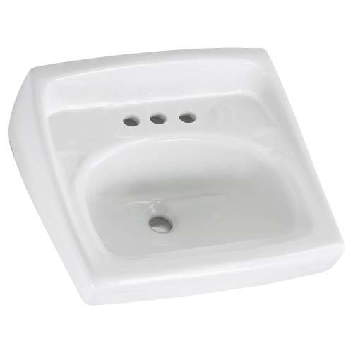 0356015USMCA.020 Lucerne Wall Hung Sink with 8-in Widespread, White 