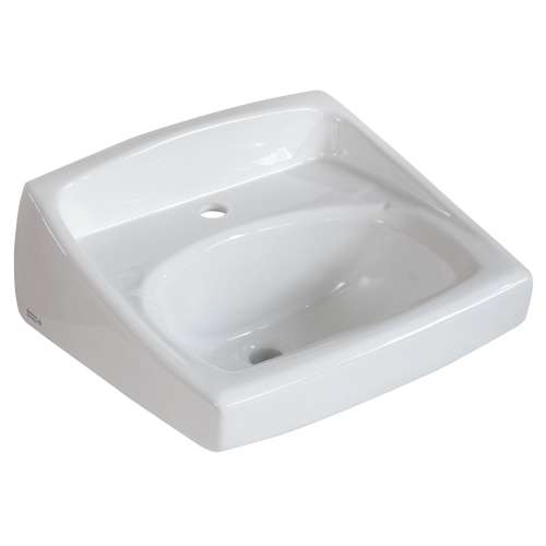 0356421USMCA.020 Lucerne Wall Hung Sink with Center Hole Only, White 