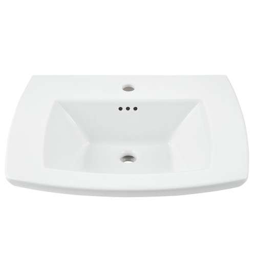 0445001.020 Edgemere Center Hole Only Pedestal Sink Top, White