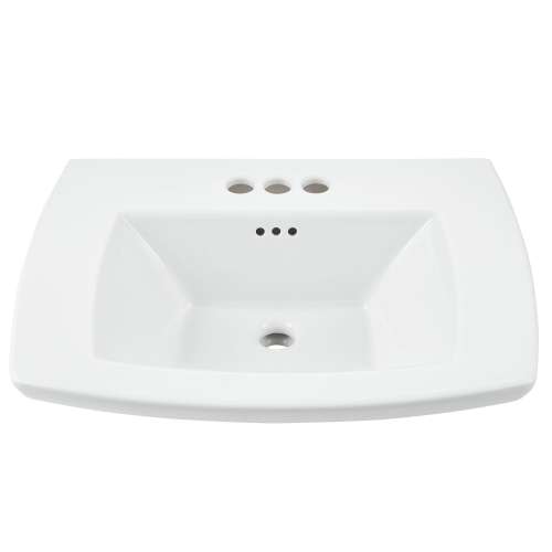 0445004.020 Edgemere 4-in Centerset Pedestal Sink Top, White