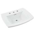 0445008.020 Edgemere 8-in Widespread Pedestal Sink Top, White