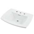 0445008.020 Edgemere 8-in Widespread Pedestal Sink Top, White