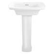 0445400.020 Edgemere 4-in Centerset Pedestal Sink Top and Leg Combination, White