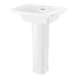 0445400.020 Edgemere 4-in Centerset Pedestal Sink Top and Leg Combination, White