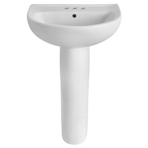 0467402.020 Reliant 22-in Pedestal Sink, 4-in Centerset Holes, White 