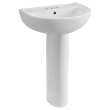 0467402.020 Reliant 22-in Pedestal Sink, 4-in Centerset Holes, White 