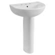 0467802.020 Reliant 22-in Pedestal Sink, 8-in Widespread Holes, White 