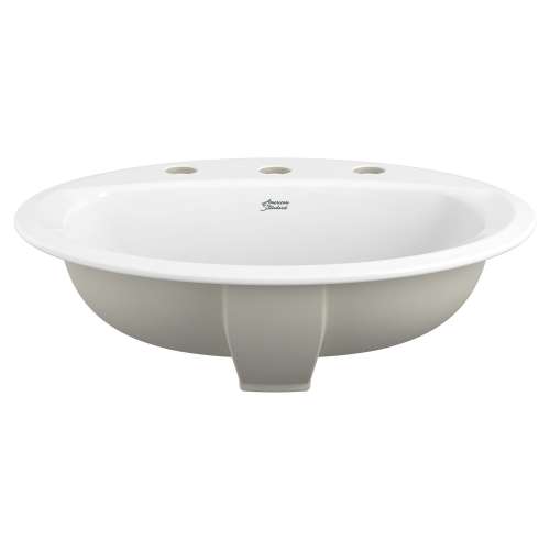 0475220.020 Reliant Oval Drop In Bathroom Sink, 8-in Widespread Holes, White 