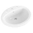 0475220.020 Reliant Oval Drop In Bathroom Sink, 8-in Widespread Holes, White 