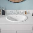0475220.020 Reliant Oval Drop In Bathroom Sink, 8-in Widespread Holes, White 