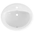 0475247.020 Reliant Oval Drop In Sink, Single Hole, White 