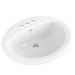0476228.020 Reliant Oval Drop In Bathroom Sink 4-in Centerset Holes, White 