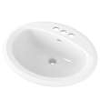 0476228.020 Reliant Oval Drop In Bathroom Sink 4-in Centerset Holes, White 