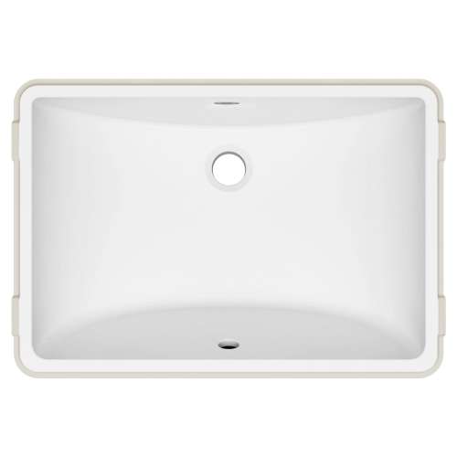 0614200.020 Reliant Rectangular Under Counter Bathroom Sink, White 