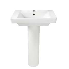 0641100.020 Boulevard Center Hole Only Pedestal Sink Top and Leg Combination, White
