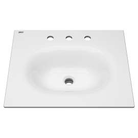 1297008.020 Studio S 24-in Vitreous China Vanity Sink Top 8-in Centers, White