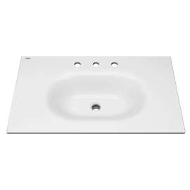 1298008.020 Studio S 33-in Vitreous China Vanity Sink Top 8-in Centers, White