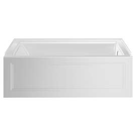 2544102.020 Town Square S 60 x 32-in Integral Apron Bathtub with Right Hand Outlet, White