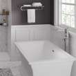 2546004.020 Town Square S 68 x 36-in Freestanding Bathtub Center Drain with Integrated Overflow, White