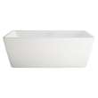 2766034.020 Loft 63 x 30-in Rectangle Freestanding Bathtub Center Drain with Integrated Overflow, White