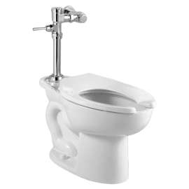 2857111.020 Madera 1.1 gpf and 4.2 Lpf Chair Height Toilet System with Manual Piston Flush Valve, White