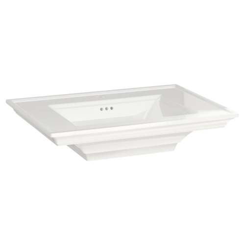 297001.02 Town Square S Center Hole Only Pedestal Sink Top, White