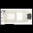 3060.100.CLL As Walk In Tubs Gelcoat Standard Series 60-in x 30-in Walk-In Whirlpool and Air Bath Tub, Linen 