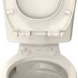 5055B65PT.222 Seats Contemporary Slow Close and Easy Lift Off Round Front Toilet Seat, Linen 