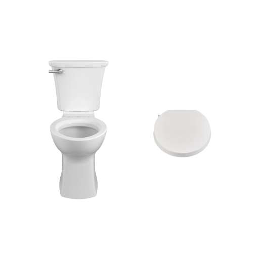 602AA001.020 Edgemere 1.28 gpf and 4.8 Lpf 1.0 SpaLet Bidet Seat and Edgemere Chair Height Elongated Toilet Combo, White 