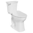 602AA002.020 Edgemere 1.28 gpf and 4.8 Lpf 2.0 SpaLet Bidet Seat and Edgemere Chair Height Elongated Toilet Combo, White 