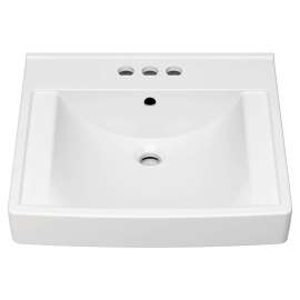9134008EC.020 Decorum 21 x 20-1/4-in 533 x 514 mm Wall-Hung EverClean Sink with 8-in Widespread, White 