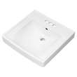 9134008EC.020 Decorum 21 x 20-1/4-in 533 x 514 mm Wall-Hung EverClean Sink with 8-in Widespread, White 