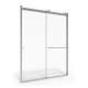 AM00810400.213 Universal 76-in Height Semi Frameless Top Roller Sliding Shower Door, Silver Shine 
