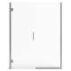 AM00814400.006 Universal 72-in Height Frameless Shower Door with Panel, Brushed Nickel 