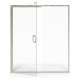 AM00816400.213 Universal 76-in Height Semi Frameless Swing Door with Panel, Silver Shine 