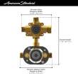 RU521 Roughs/Valves Flash 2 Way Integrated Shower Diverter Rough In Valve with Pressure Balance Valve Cartridge